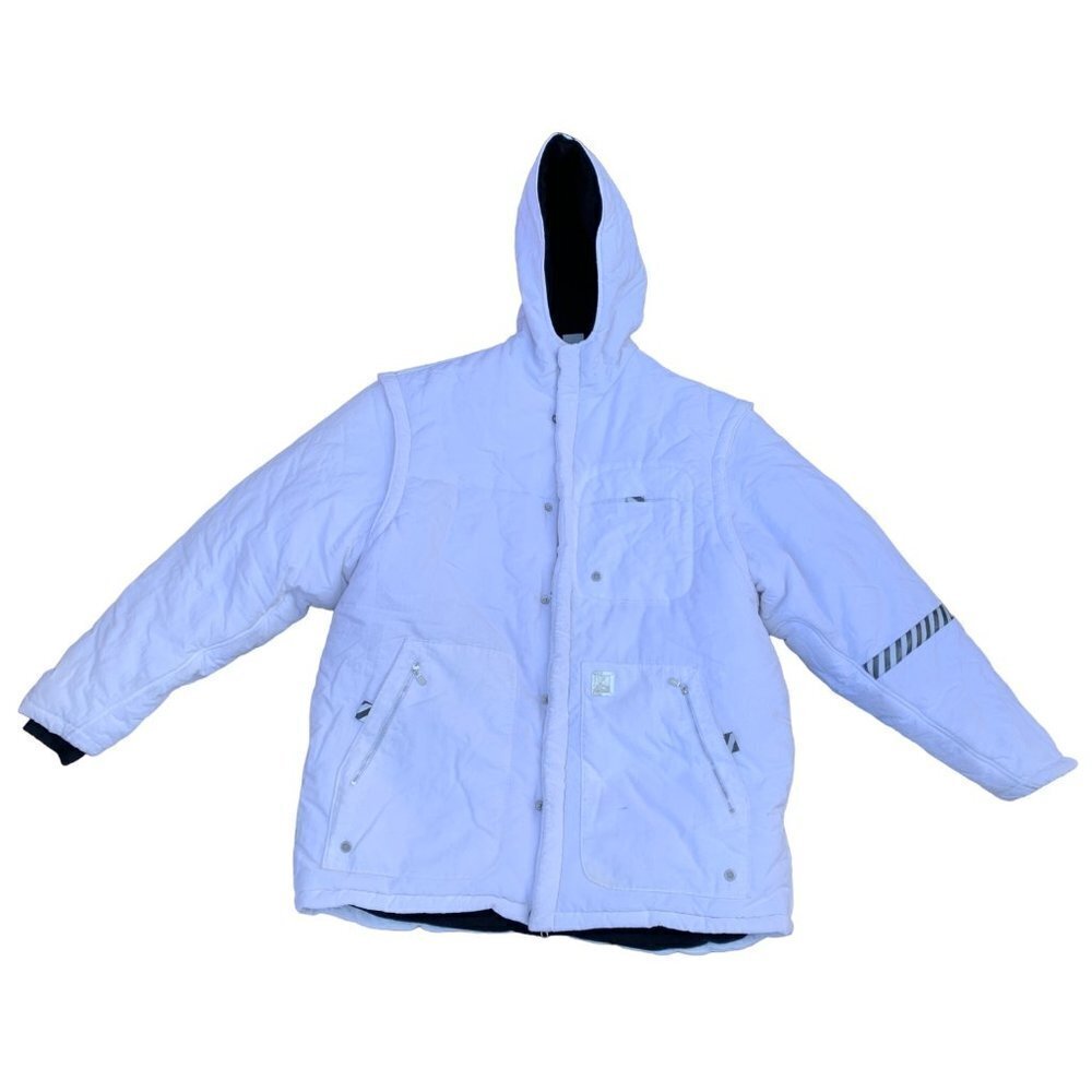 VINTAGE Nike Air Jordan Jacket White Reflective Large